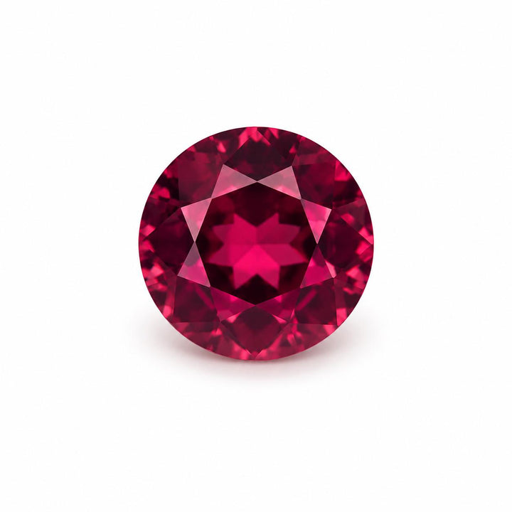 Rubí rojo redondo de 2 ct