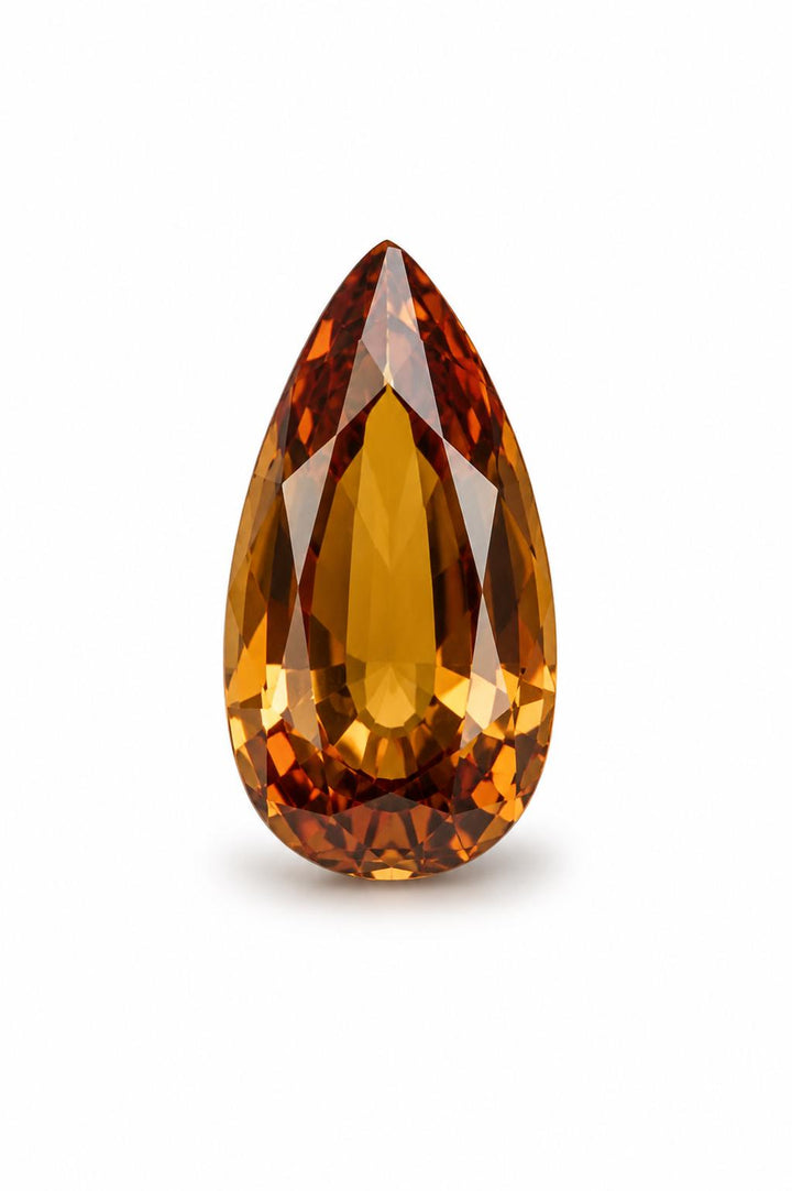 2ct Pear Orange Sapphire