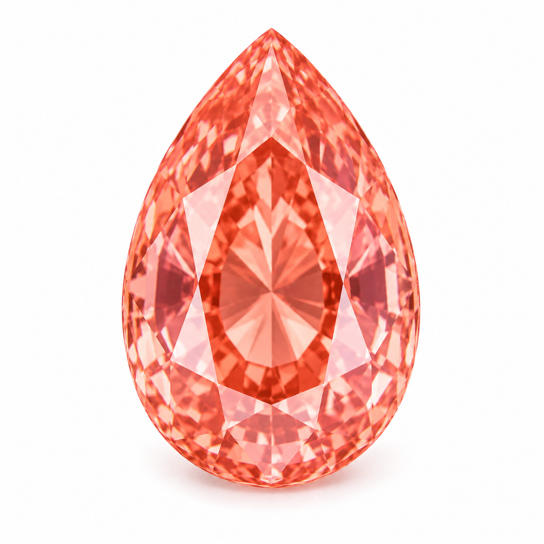 2ct Pear Padparadscha Sapphire