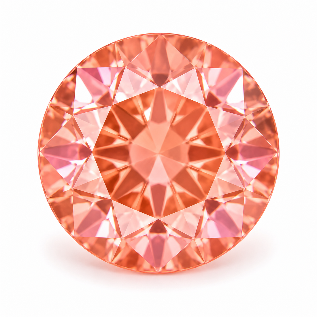 3ct Round Padparadscha Sapphire