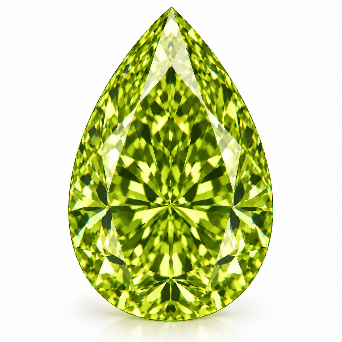 1.21 Ct. Pear Fancy Vivid Green VVS2 - IGI Certified diamond