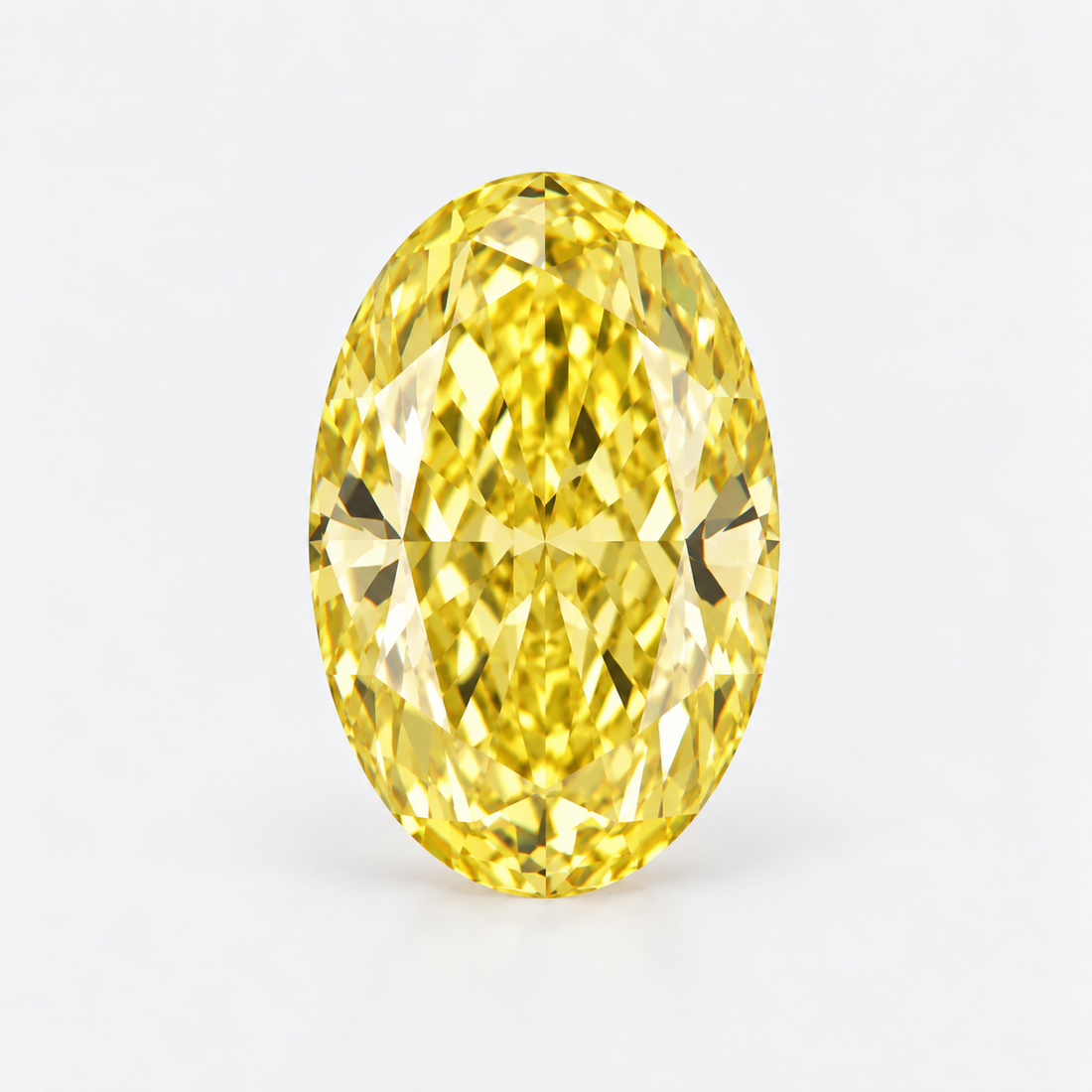 4.04 Ct Fancy Intense Yellow Oval Lab-Grown Diamond – VS1